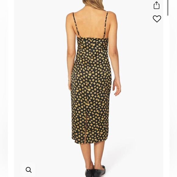 WeWoreWhat Cowl Ditsy Daisies Midi Dress size 0 NWT - Picture 4 of 11